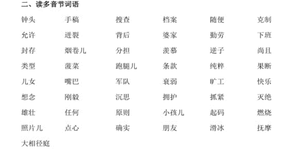 普通話有哪些題型_普通話考什么類型的題目_普通話題目分類