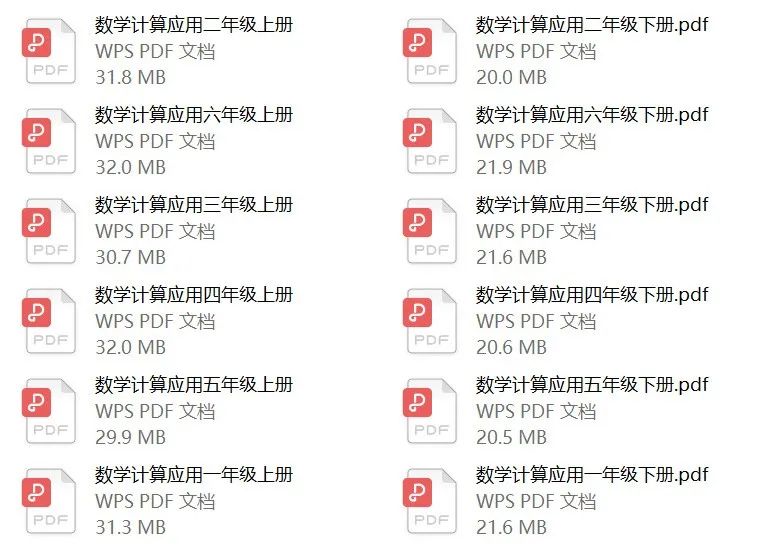 小學1-6年級數學集合！（口算/豎式/脫式/應用題/填空/選擇，可打印）